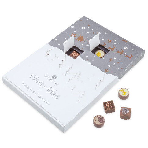 adventní kalendáře, čokoládové adventní kalendáře, adventní kalendář s pralinakama, pralinkový adventní kalendář, vánoční adventní kalendář