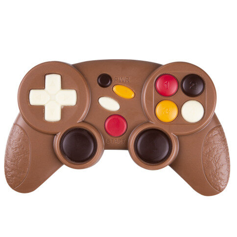 čokoládová figurka, čokoládový gamepad, dárek pro hráče, vánoční dárek z čokolády, vánoční dárek pro hráče, dárek od mikuláše pro přítele