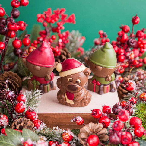Čokoládová vánoční figurka - medvídek