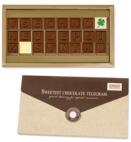 čokoládový telegram na Den otců, čokoládová zpráva pro tatínka, dárek pro tátu k svátku